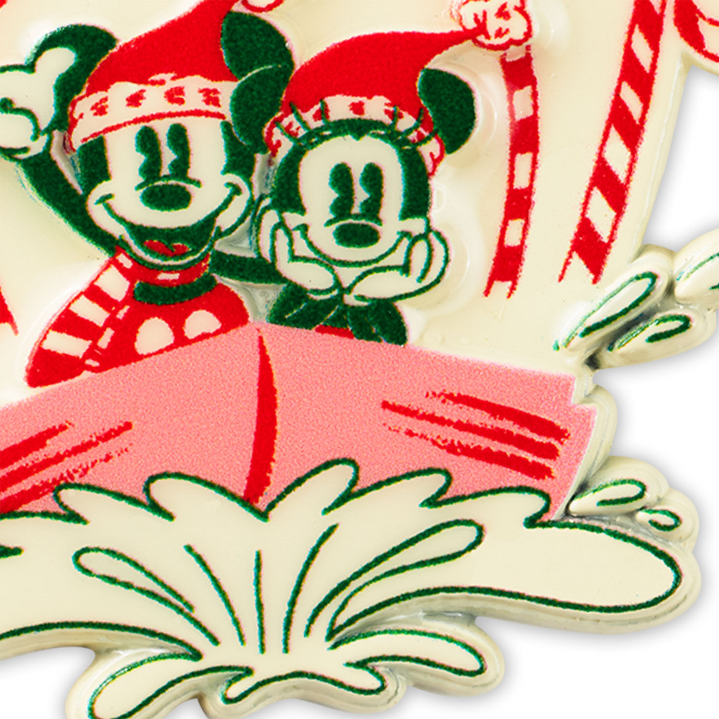 Disney World Mickey Minnie Christmas Mystery Pin upclose detail image number 3