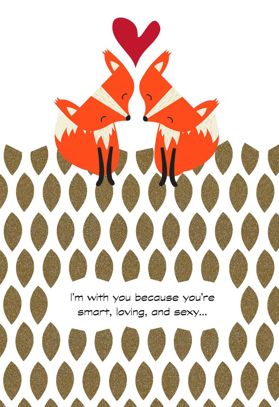 We Are Sure a Couple of Foxes Sweetest Day Card