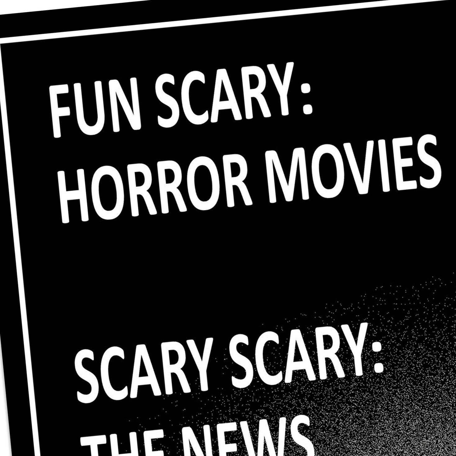 Black and White TV Scene Funny Halloween Card Card Front Detail image number 4