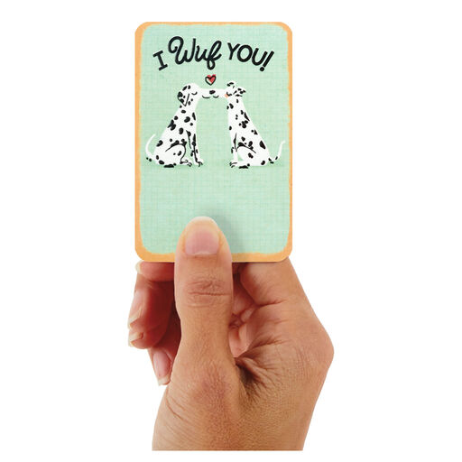 3.25" Mini Two Dalmatian Dogs Love Card, 