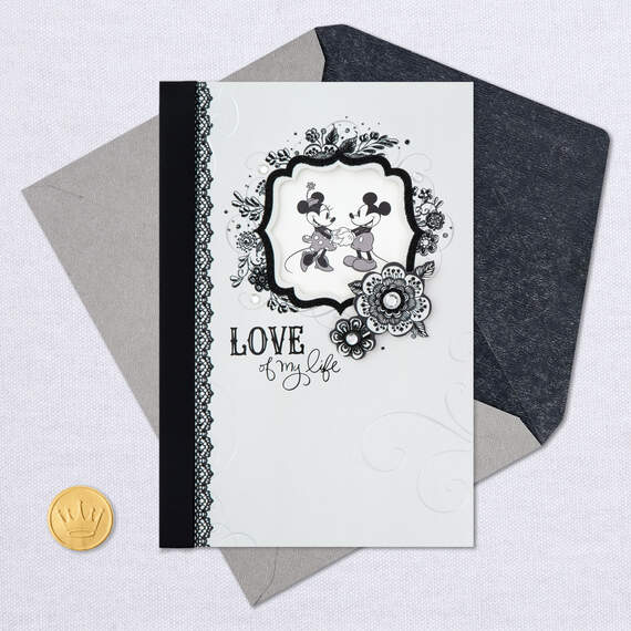 Disney Mickey and Minnie Love of My Life Anniversary Card, , large image number 5