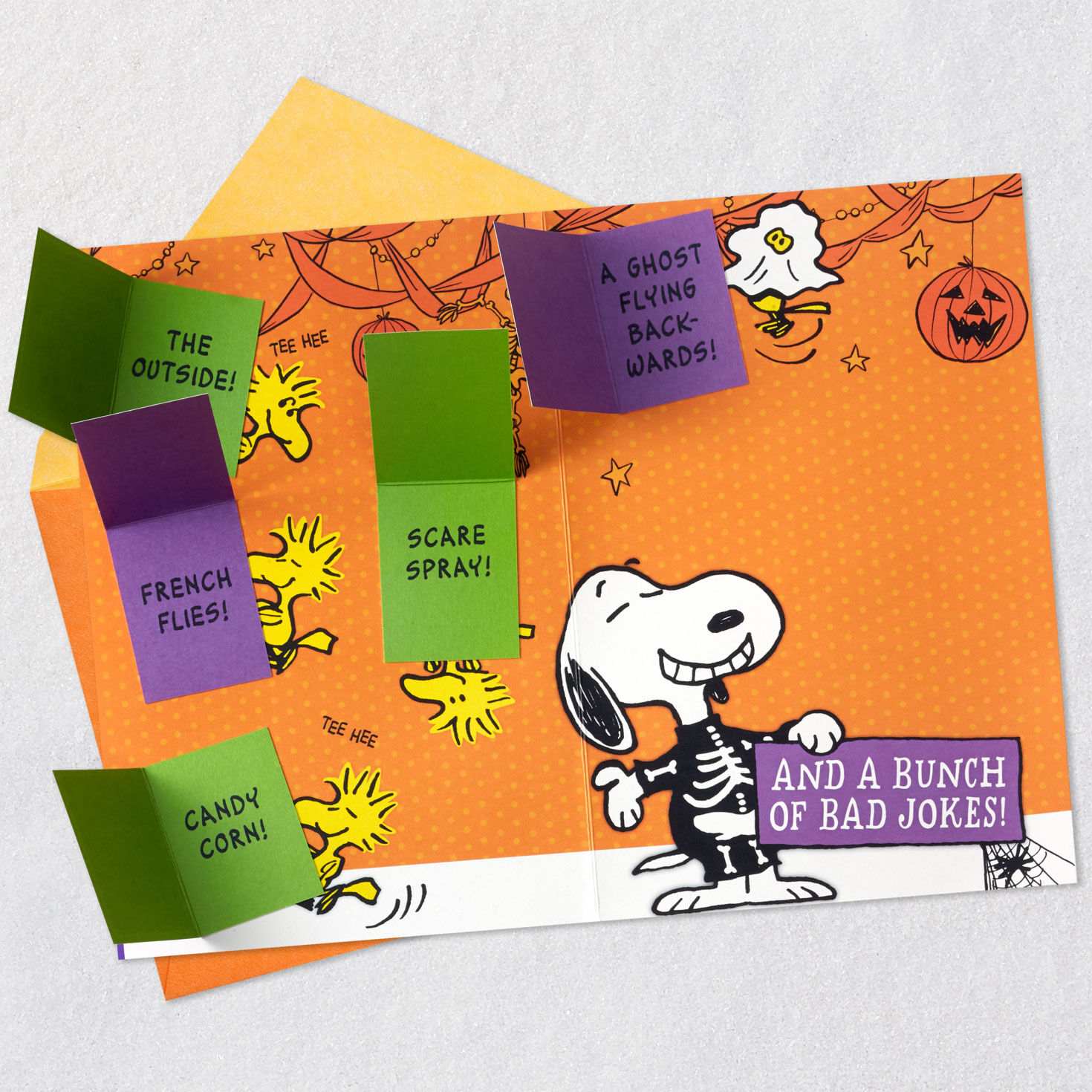 Peanuts&reg; Snoopy and Woodstock Love and Jokes Funny Pop-Up Halloween Card, , large image number 6