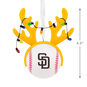 Padres Reindeer Baseball Christmas Ornament measurement image number 3