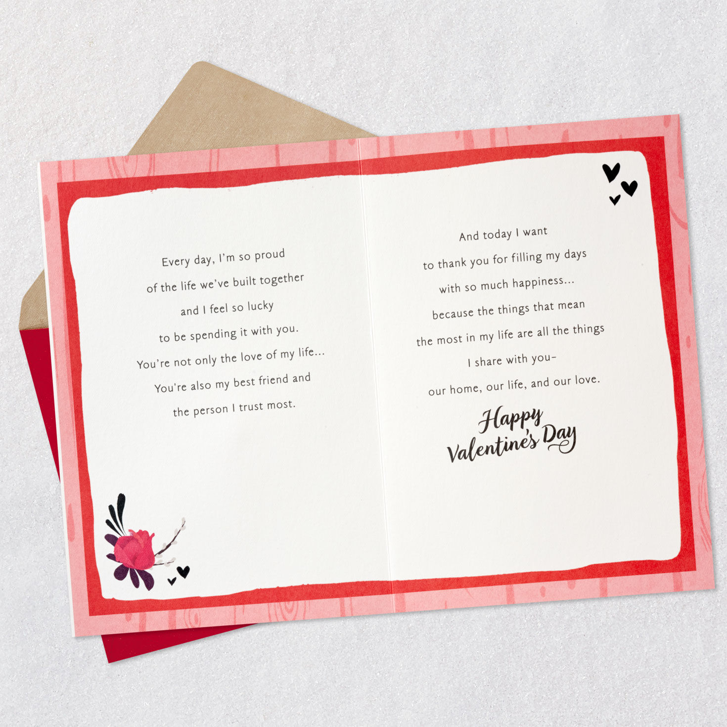 So Proud and Lucky in Love Valentine's Day Card for Wife, , large image number 4