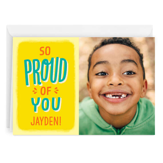 Personalized So Proud of You Photo Card, , large image number 1