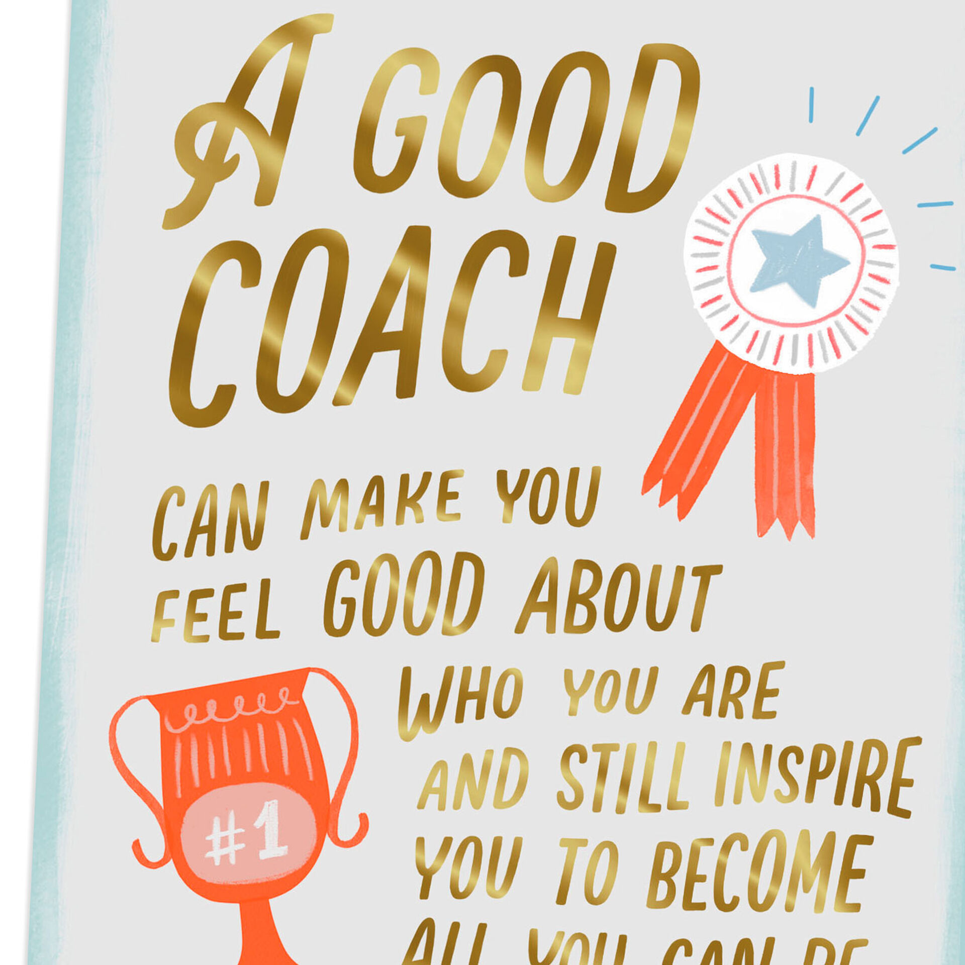A Coach Who Supports and Inspires Thank You Card Greeting Cards