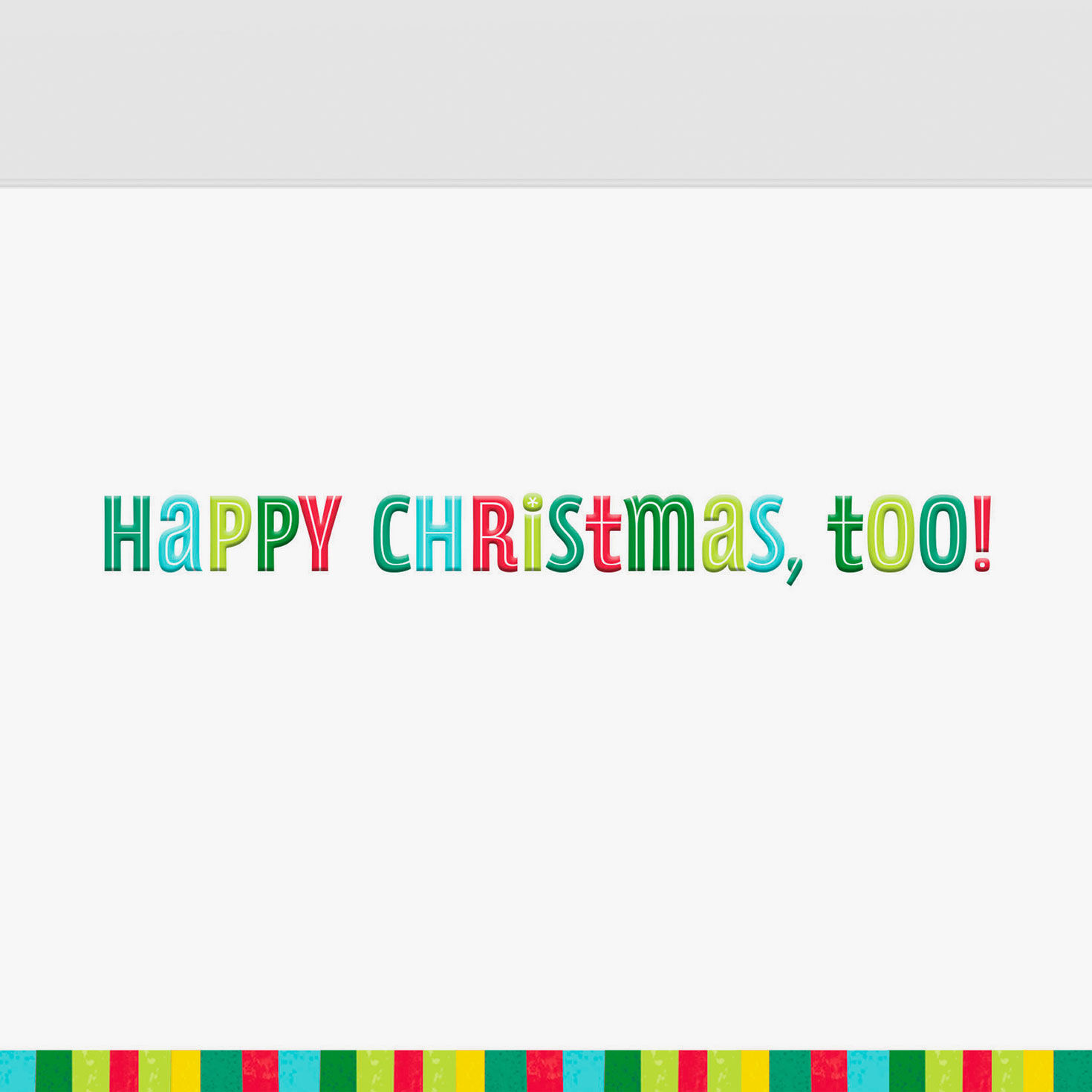 Collage Lettering on White Christmas Birthday Card Sentiment image number 2