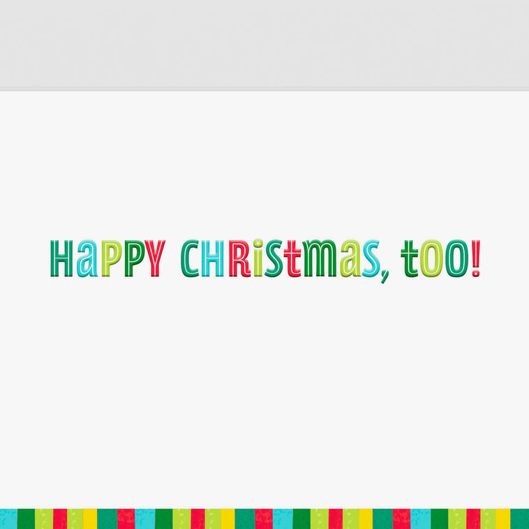 Collage Lettering on White Christmas Birthday Card Sentiment image number 2
