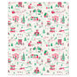 Holiday Scenes on Cream Fleece Blanket front flat image number 2