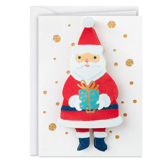 3.25" Mini Merry Santa Christmas Card, , large image number 3