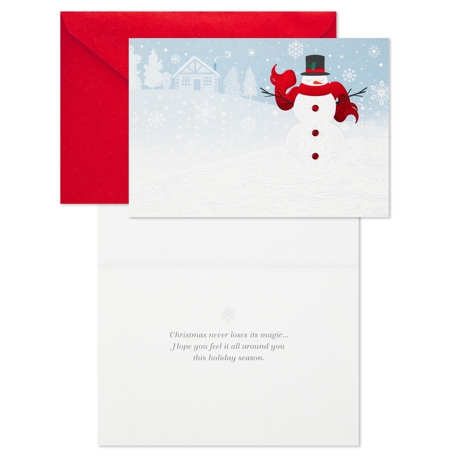 Cozy Snowman and Flurries Boxed Christmas Cards, Pack of 40, , large image number 3