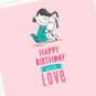 Peanuts® Snoopy and Lucy Hug Birthday Card, , large image number 4