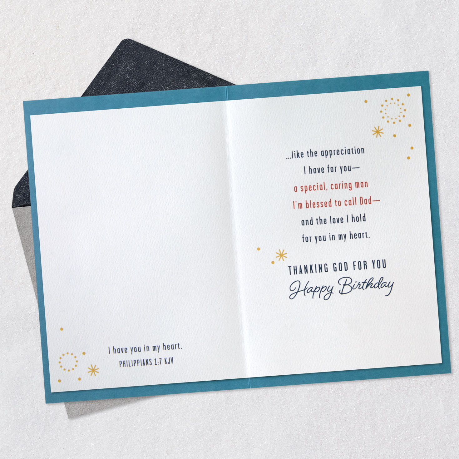 Blessed to Call You Dad Religious Birthday Card, , large image number 4
