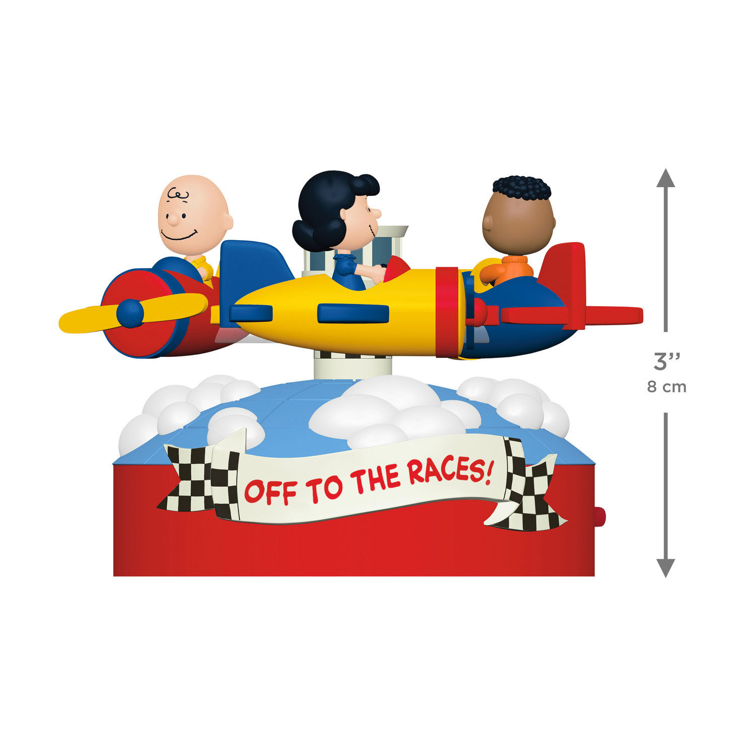 Peanuts Airplane Carnival Ride Keepsake Ornament measurement image number 3