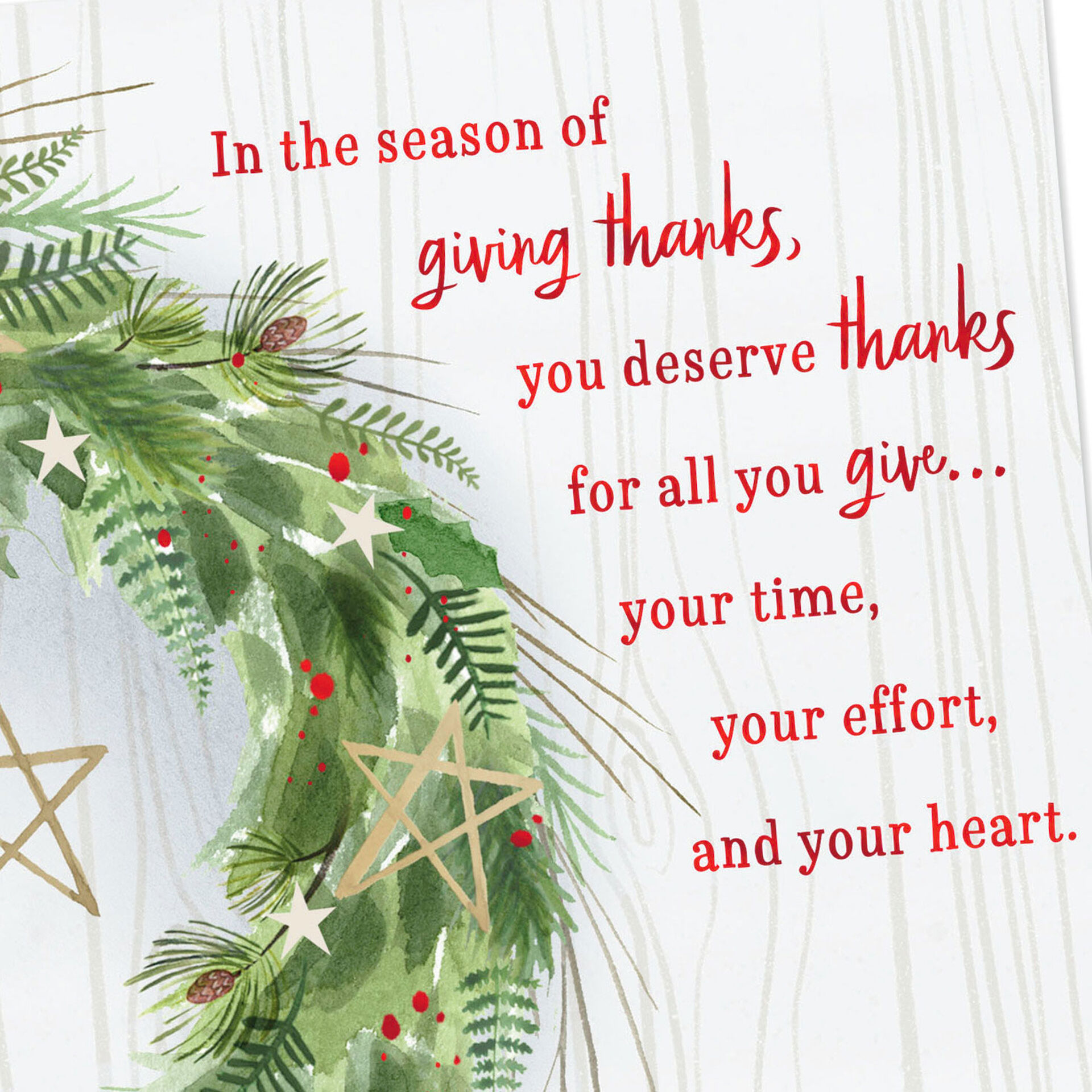 Thanks for All You Give Christmas Card for Caregiver - Greeting Cards - Hallmark