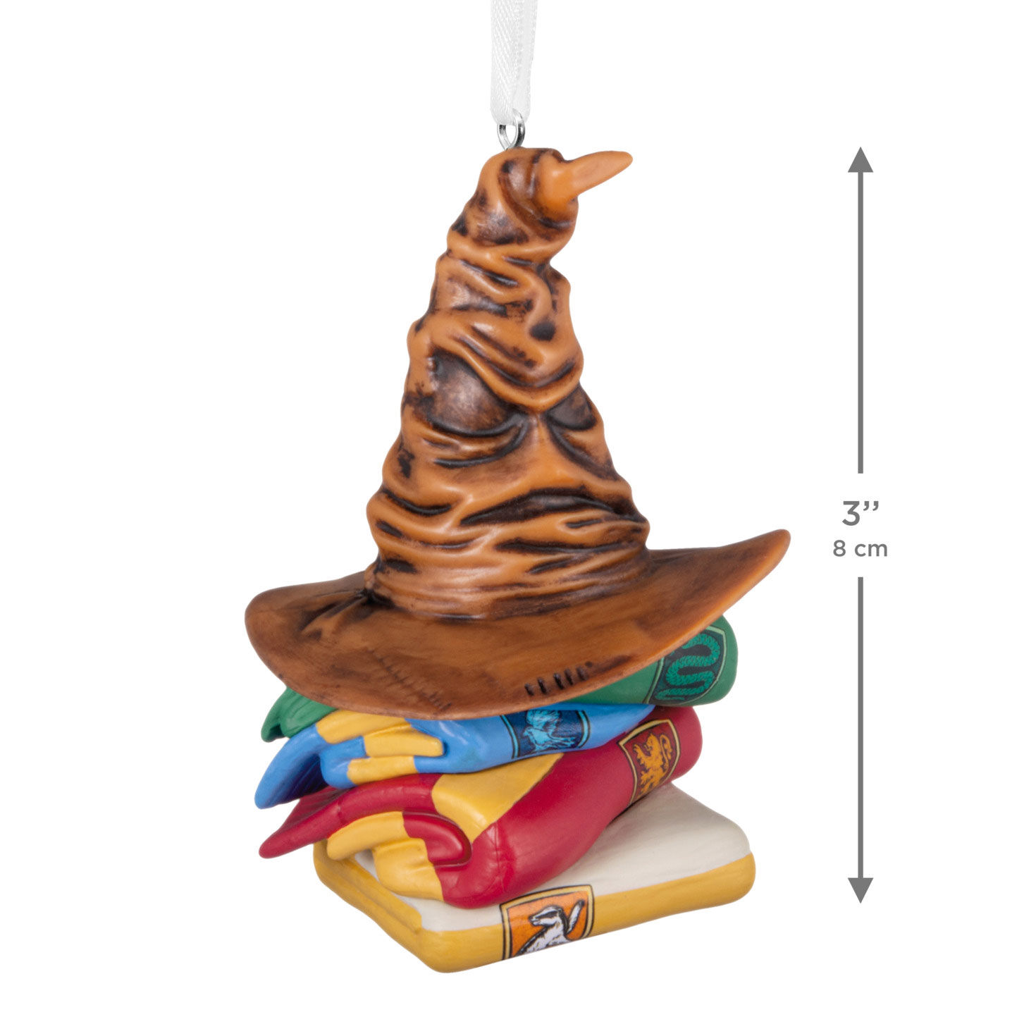 Sorting Hat on Scarves Christmas Ornament measurement image number 3