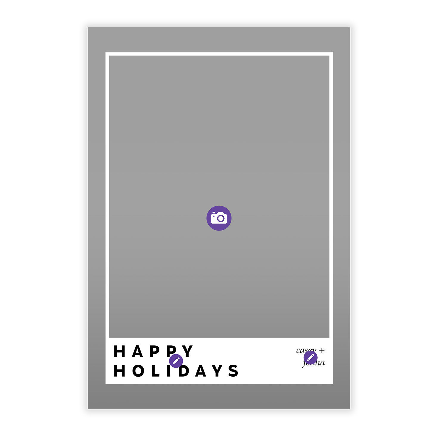 Instant Photo-Style Frame Flat Holiday Photo Card, , large image number 5