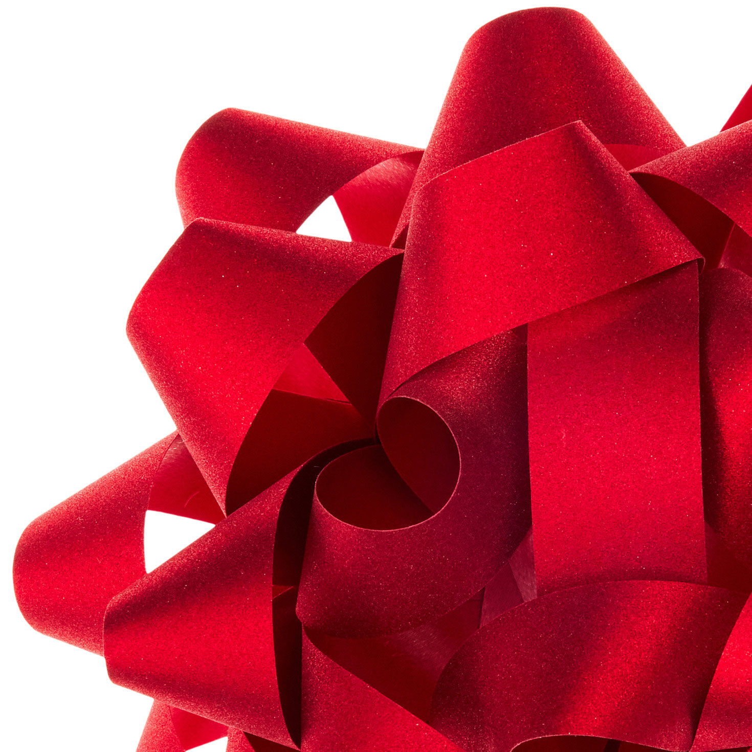 Red Sparkle Holiday Gift Bow upclose view image number 4