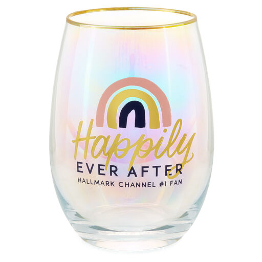 Hallmark Channel Happily Ever After Stemless Wine Glass, 16 oz., 