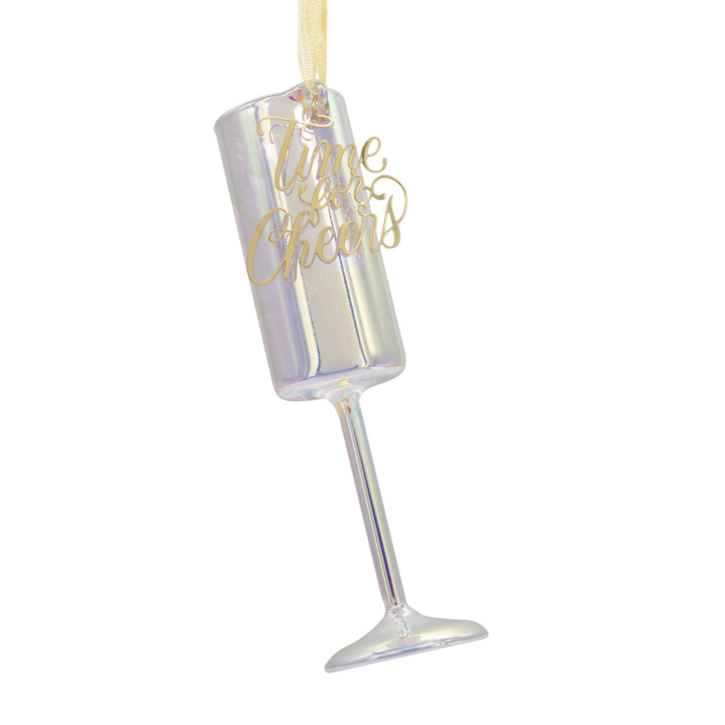 Signature Champagne Flute Premium Blown Glass Hallmark Ornament
