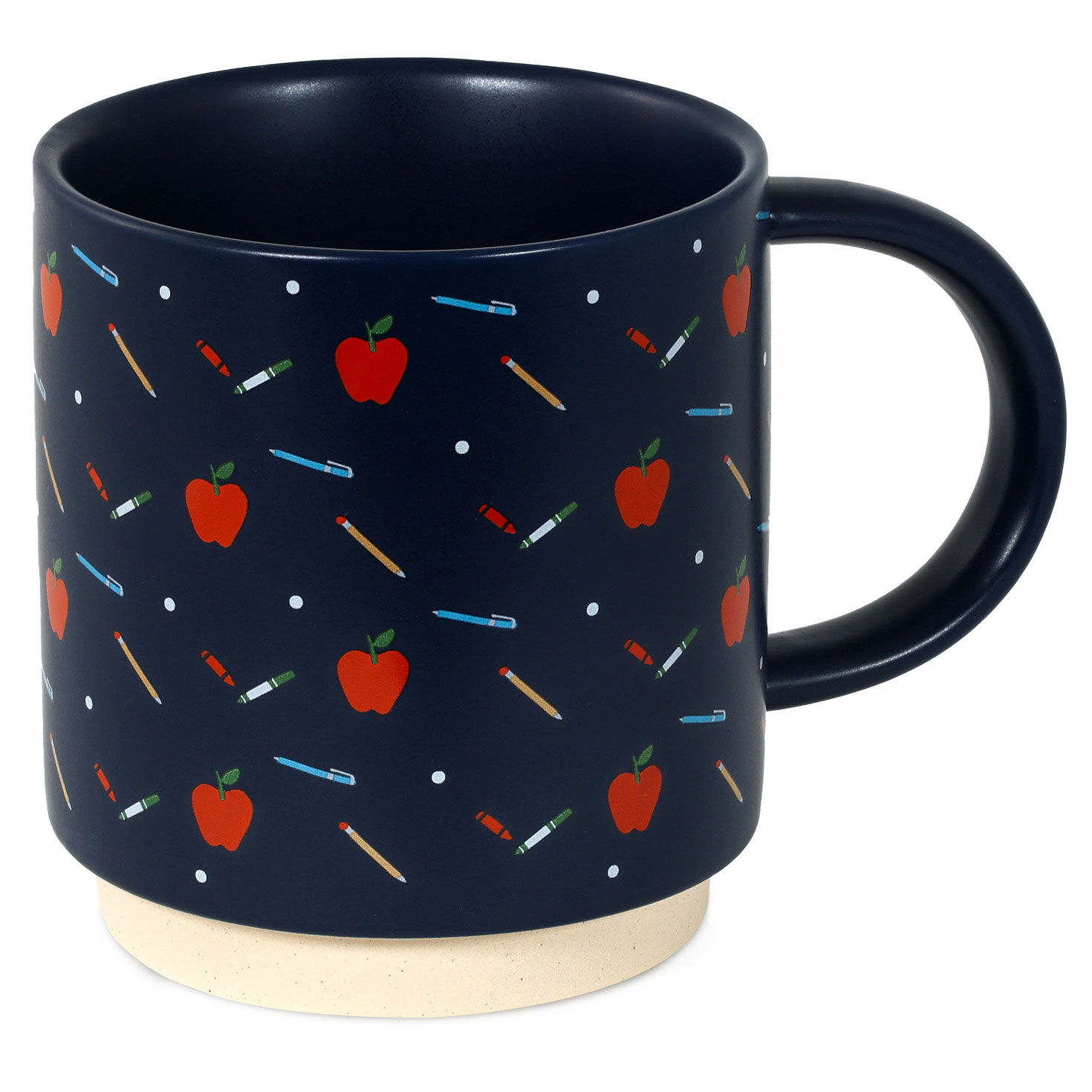 School Supplies Navy Teacher Mug back image number 3