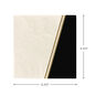Ivory, Black and Gold Geometric Dinner Napkins, Set of 16, , large image number 3
