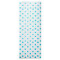 Aqua Blue Polka Dots on White Tissue Paper, 6 sheets, Aqua on White, large image number 1