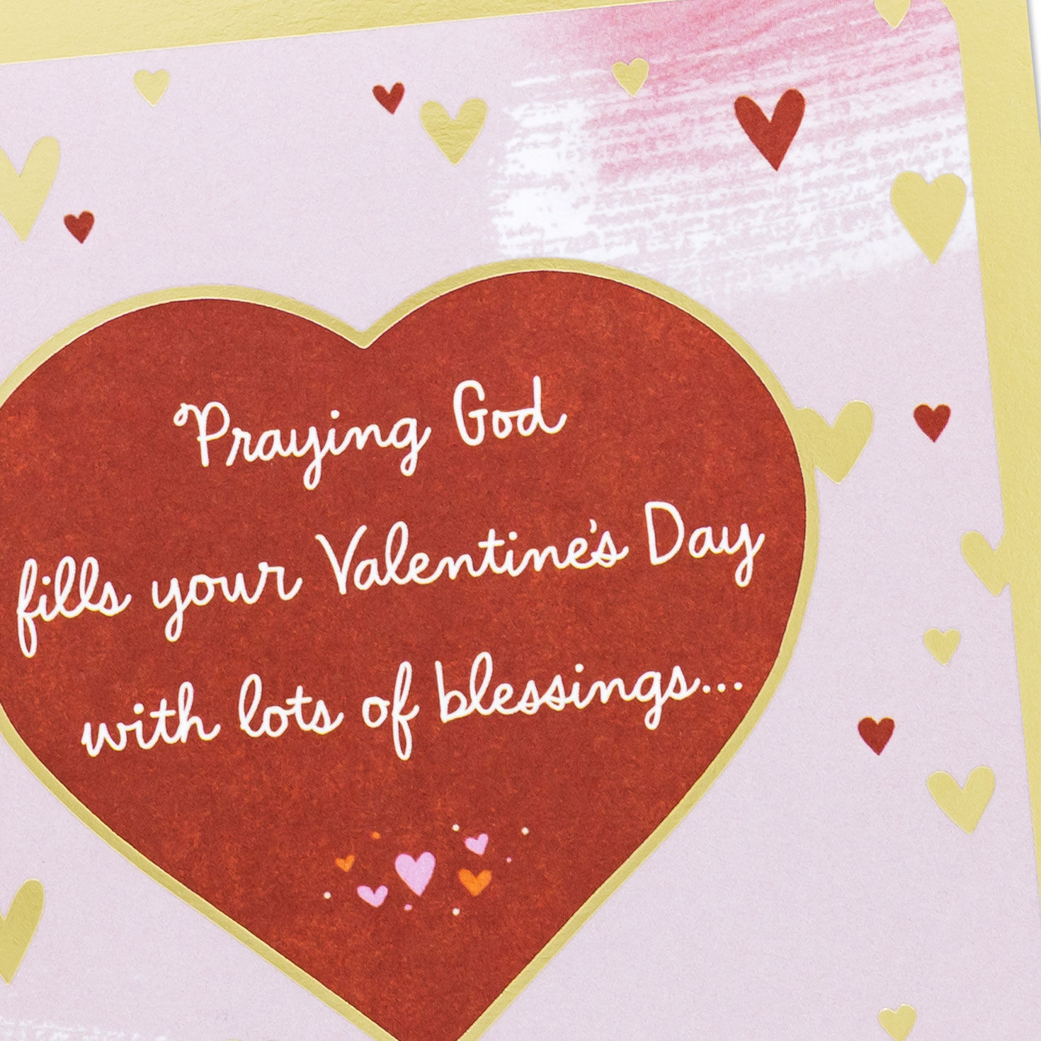 Red and Gold Hearts Religious Valentine's Day Card Card Front Detail image number 5