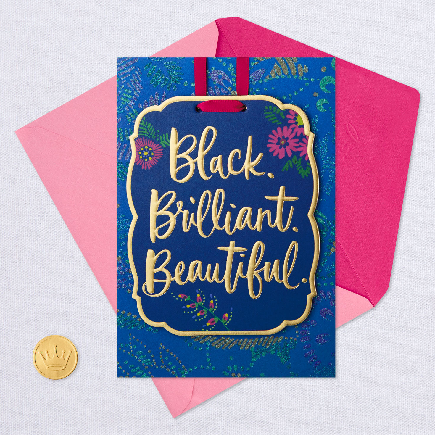Black, Brilliant and Beautiful Birthday Card With Decoration for only USD 5.99 | Hallmark