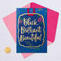 Black, Brilliant and Beautiful Birthday Card With Decoration, , large image number 6