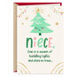 Smiling Cartoon Tree Niece Christmas Card Card Front image number 1