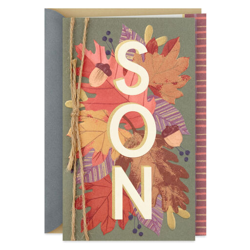So Grateful for You Thanksgiving Card for Son, 