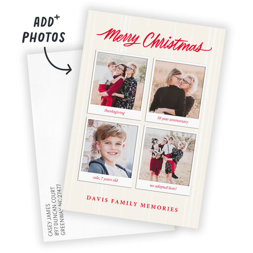 Merry Moments Flat Christmas Photo Card, 