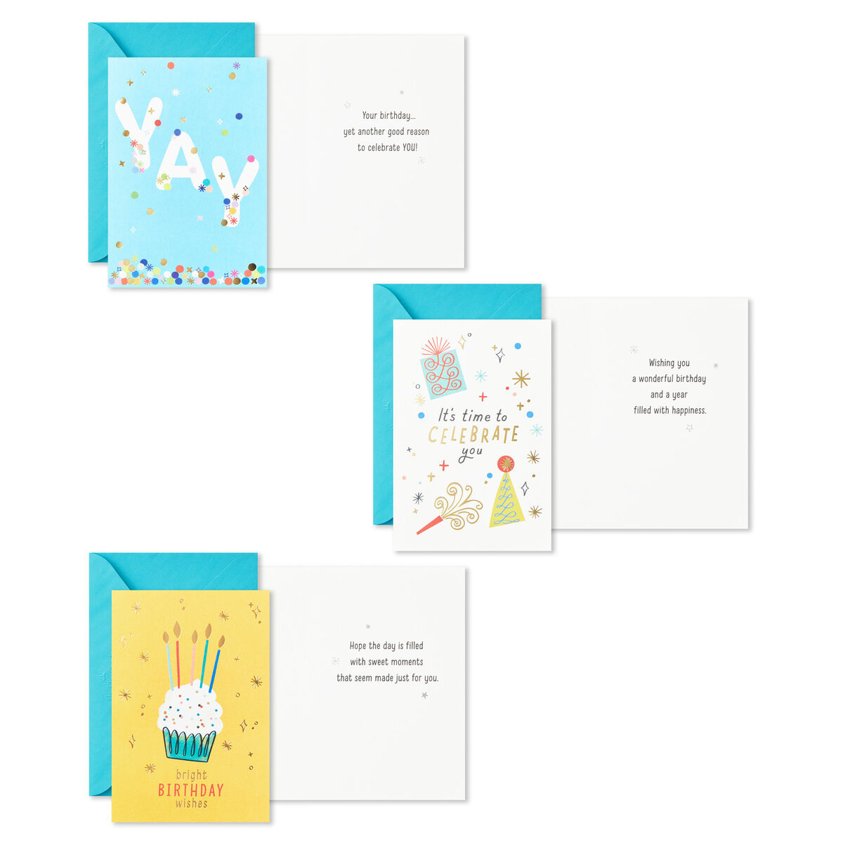 Bright Wishes Boxed Birthday Cards Assortment, Pack of 36 Boxed Cards Hallmark