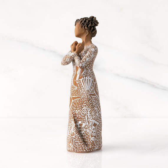 Willow Tree Music Speaks Woman Figurine, Darker Skin, , large image number 3