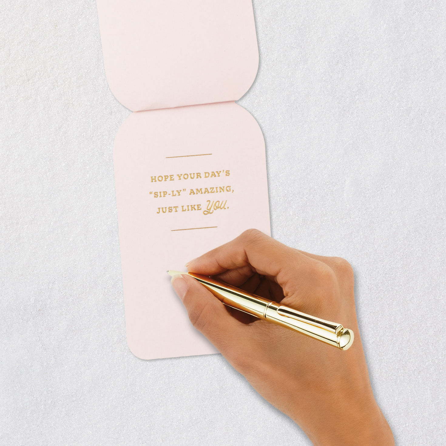 Pink Water Bottle Unique Mother's Day Card Signing card image number 6