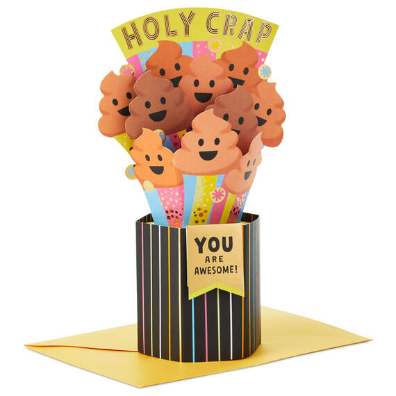 Holy Crap, You're Awesome Funny Pop-Up Card