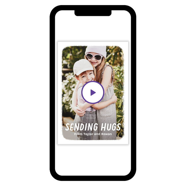 Sending Hugs Blank Full Photo eCard