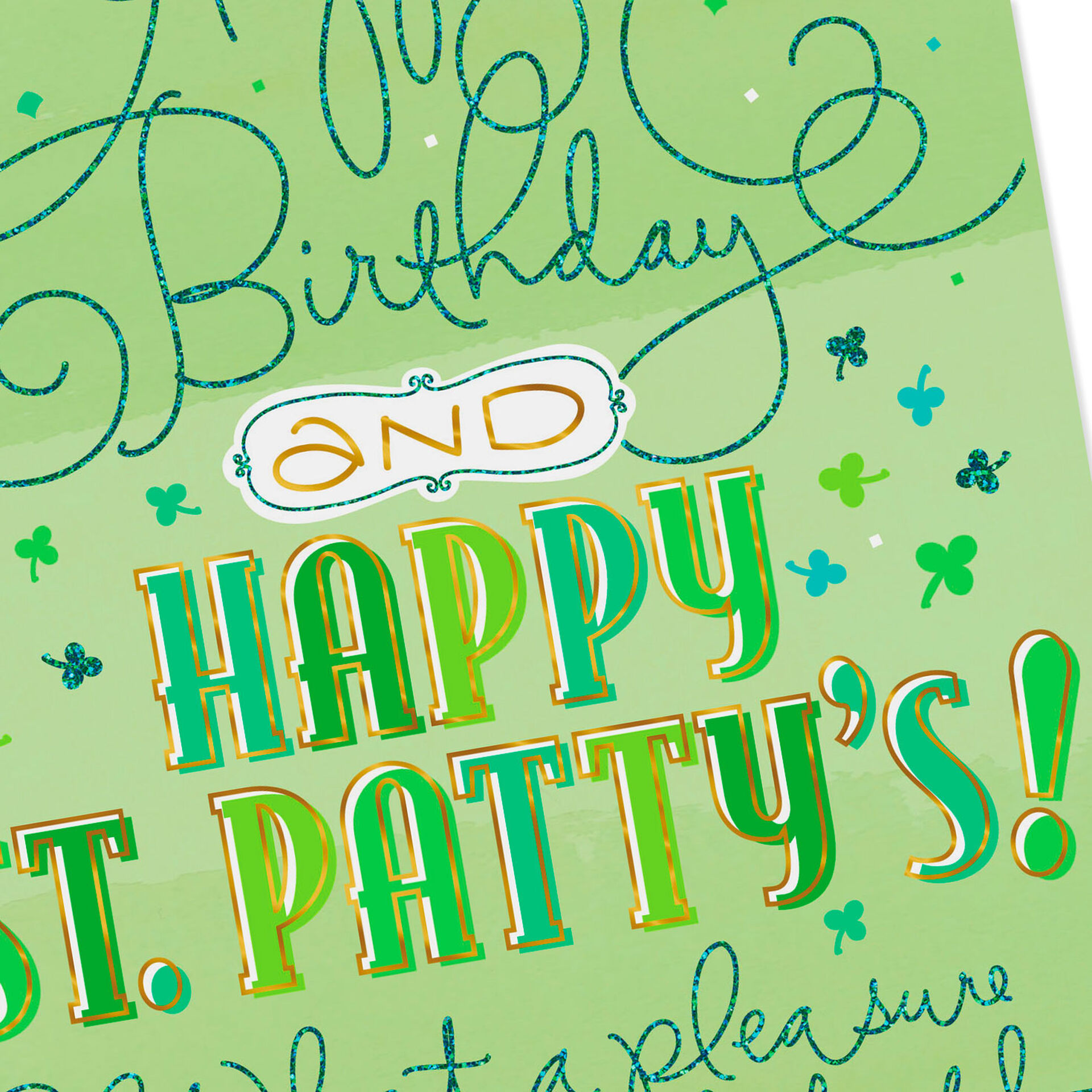 Sign of the Shamrock St. Patrick’s Day Birthday Card - Greeting Cards