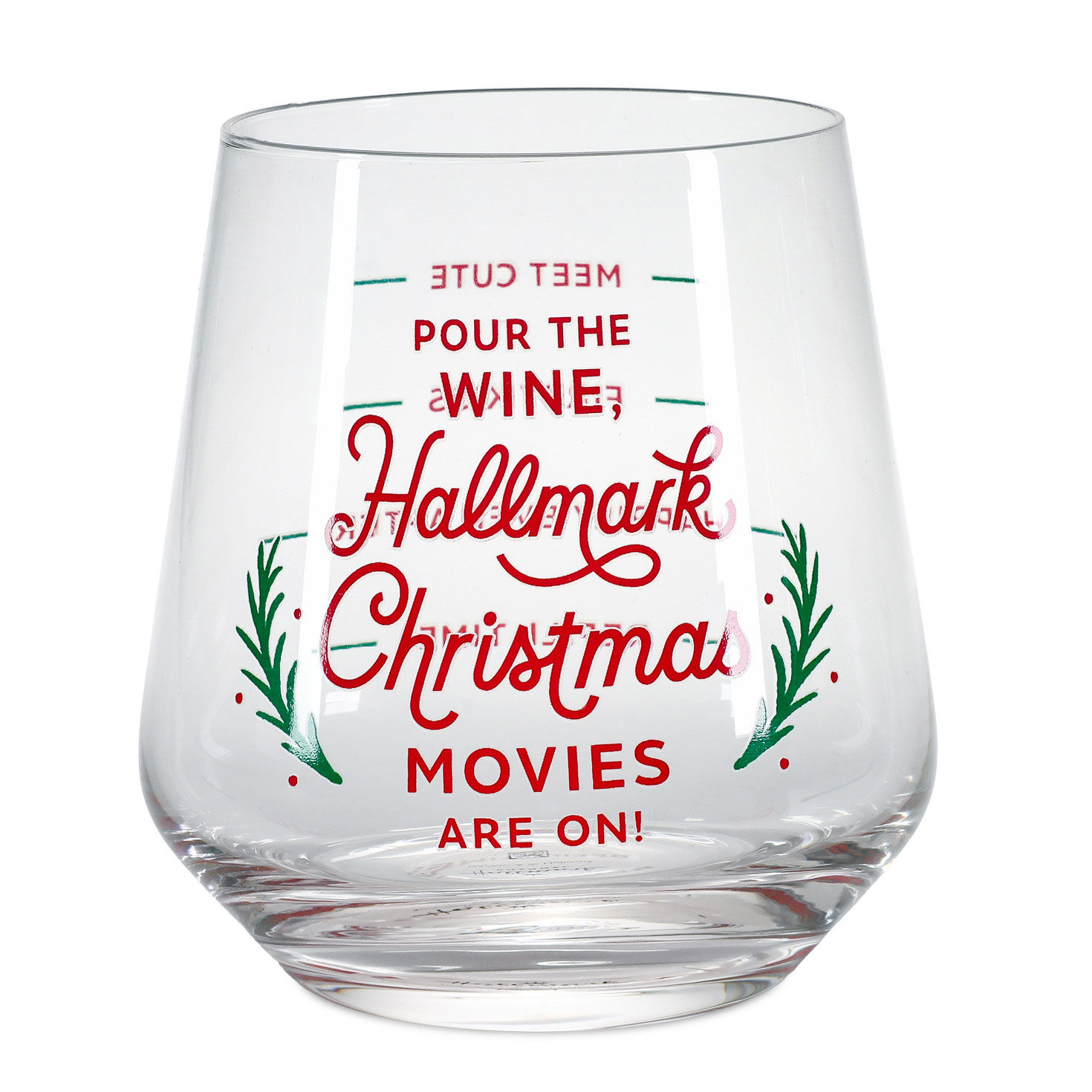 Hallmark Channel Movie Pours Stemless Wine Glass, 16.5 oz.