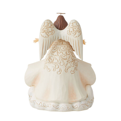 Jim Shore White Woodland Angel With Cloak Figurine, 9.5", 