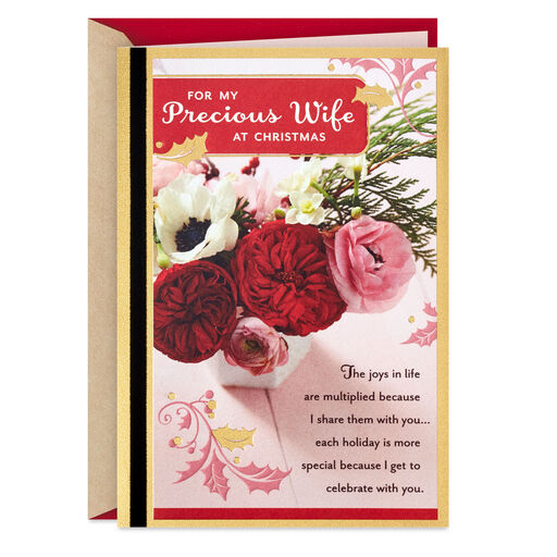 God Blessed Me With You Religious Christmas Card for Wife, 