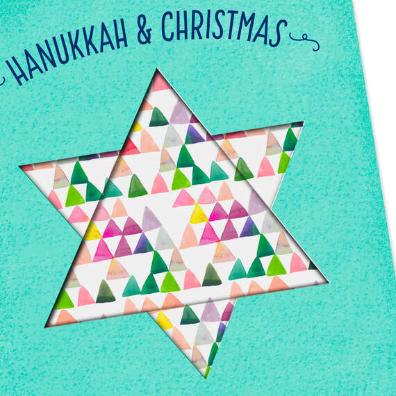 Love, Light and Happiness Hanukkah and Christmas Card, , large image number 4
