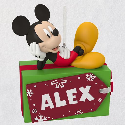 Disney Mickey Mouse Christmas Present Personalized Ornament, 