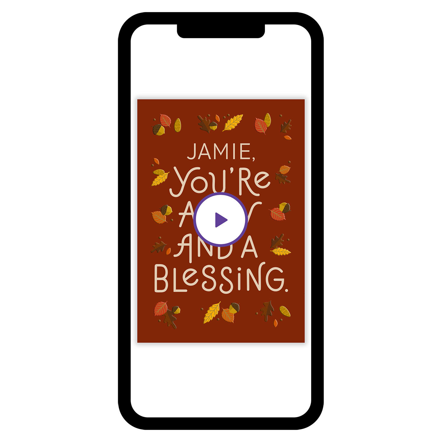 You're a Joy and Blessing Custom Thanksgiving eCard