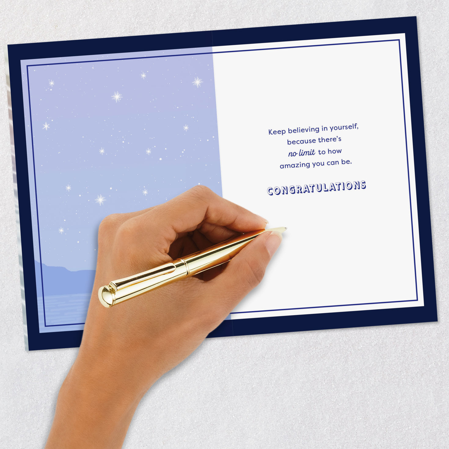 Grad and Colorful Galaxy of Stars Graduation Card Signing card image number 6