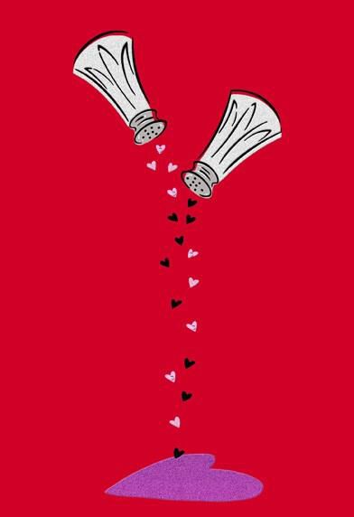 Salt and Pepper Valentine's Day Card