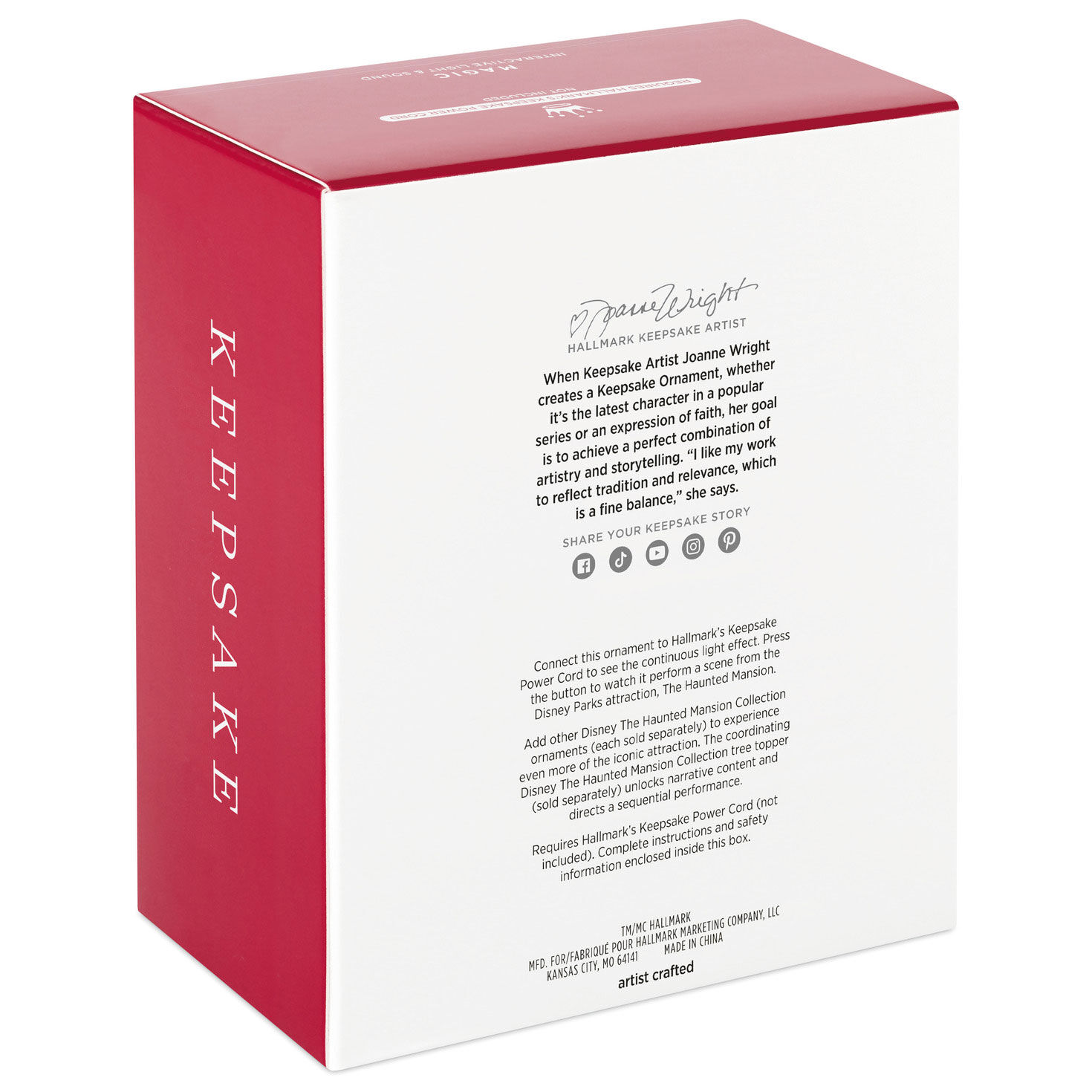 Haunted Mansion Singing Busts Keepsake Ornament package back image number 9