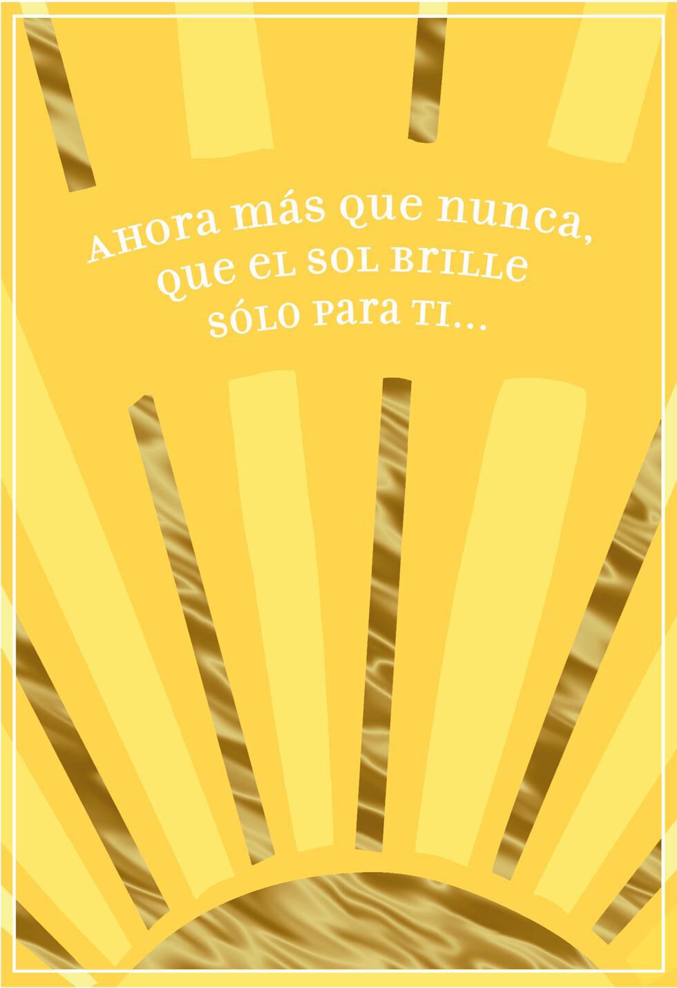 Rays of Sunshine Spanish-Language Good Luck Card