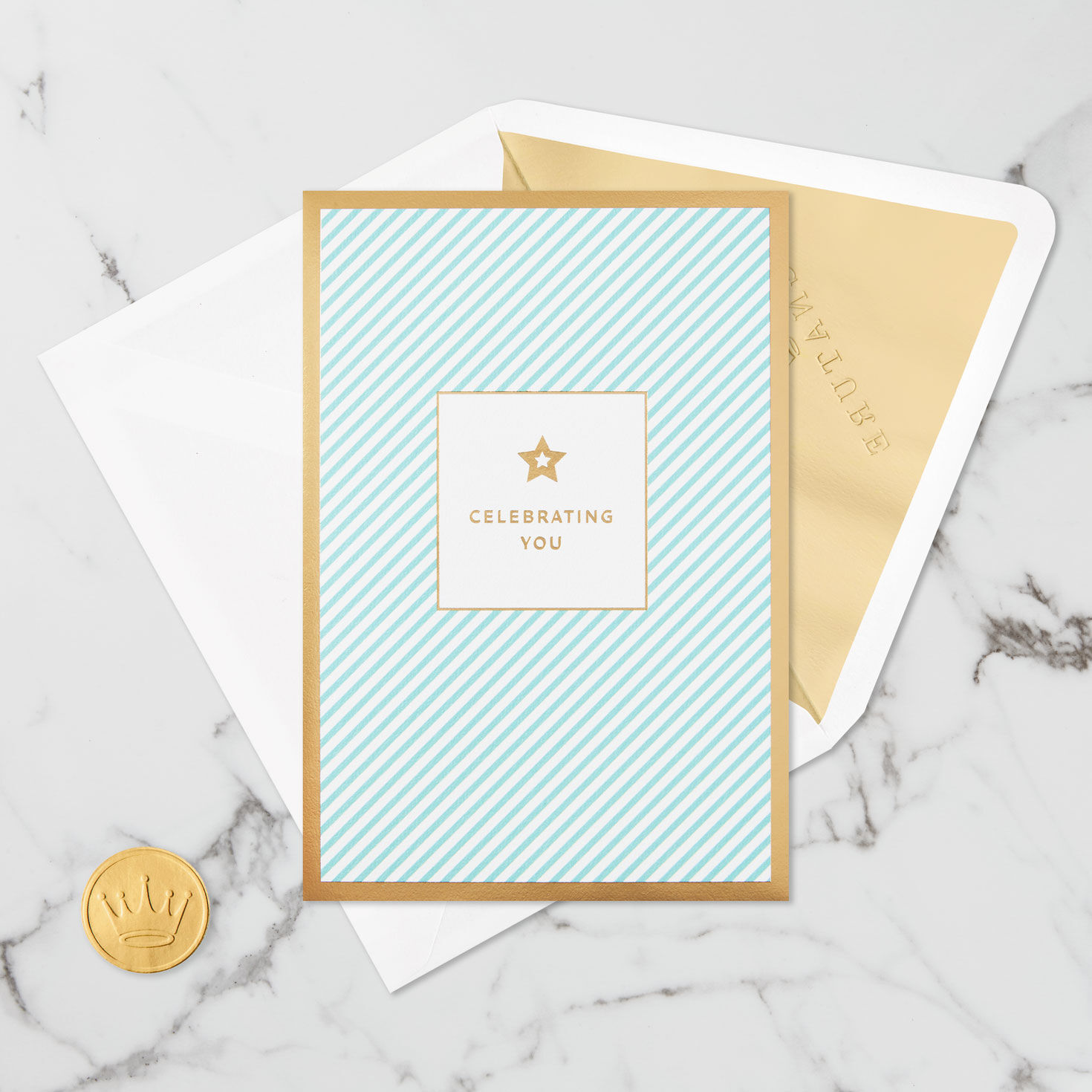 Pop-Up Party Celebration Birthday Card Card Front with Envelope and Gold Seal image number 6